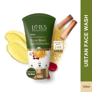 Lotus Botanicals Ubtan De-Tan Radiance Face Wash Infused with 24K Gold Rejuvenated Skin (100ml)