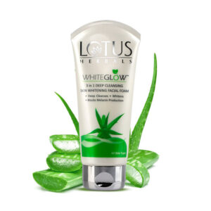 Lotus Herbals Whiteglow 3 In 1 Deep Cleaning Skin Whitening Facial Foam, Chemical Free