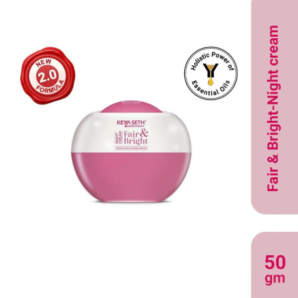 Fair & Bright Night Cream, Skin Brightening, Whitening, with Vitamin C, B3 & B6 Moisturizer with Lavender & Geranium Essential Oil - Image 5