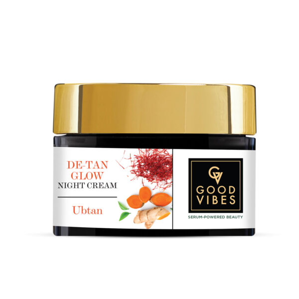 De-Tan Glow Night Cream Ubtan with Power of Serum | Tan free, Brightening, Pigmentation, Skin renewing, Sleep treatment (50 g) - Image 7