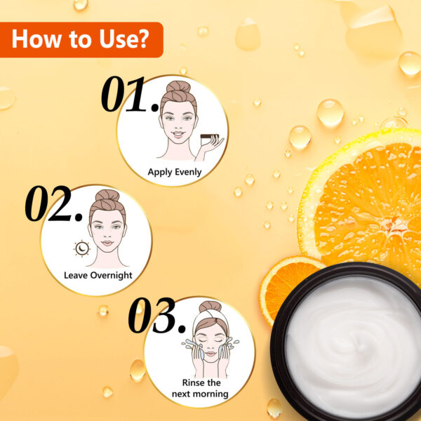 Good Vibes Anti-Blemish Vitamin C Glow Night Cream | Spotless, Brightening, Depigmentation, Reduces dark spot, Skin renewing, Sleep treatment (50 gm) - Image 6